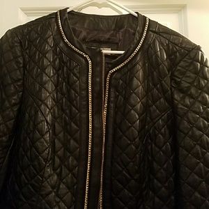 Neiman Marcus black leather jacket